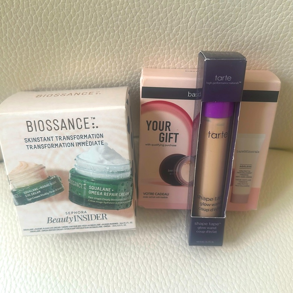 Tarte Glow Wand / Biossance Skincare / Bare Minerals NWT Bundle